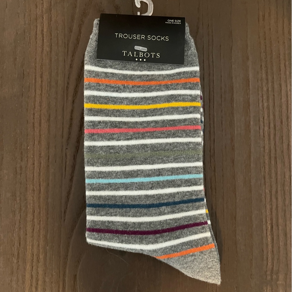 NWT 🌈 Talbots Colorful Striped Trouser Socks